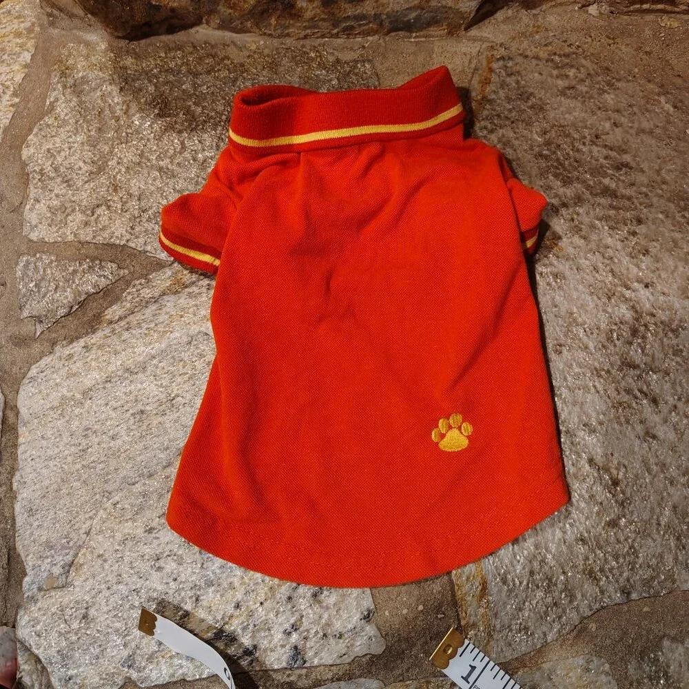 Top Paw Dogs Red Polo Shirt Size Medium Cotton